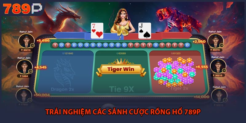 Trải nghiệm các sảnh cược rồng hổ 789P